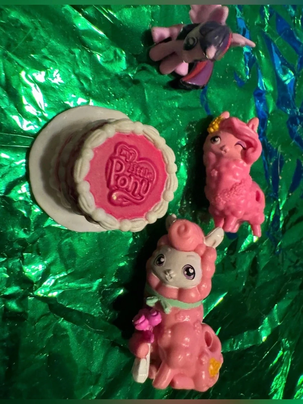 My little pony the movie mini figures & Polly pocket pink dragon, purple panda